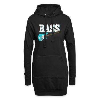 Basse Musicien Basse Guitare E-Rock Rock - Sweat-shirt à capuche long Femme - noir - Devant