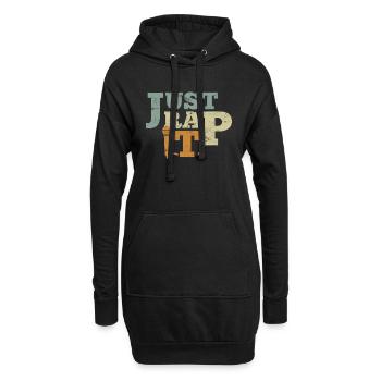 Hip Hop Sort Just Rap it Rapper Rap - Sweat-shirt à capuche long Femme - noir - Devant