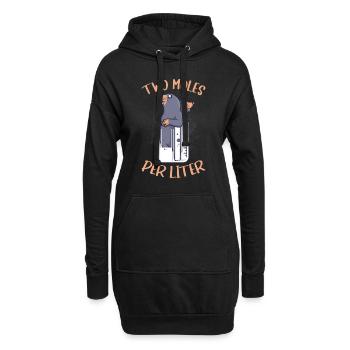 Drôle chimiste blague Two Moles par litre laboratoire - Sweat-shirt à capuche long Femme - noir - Devant