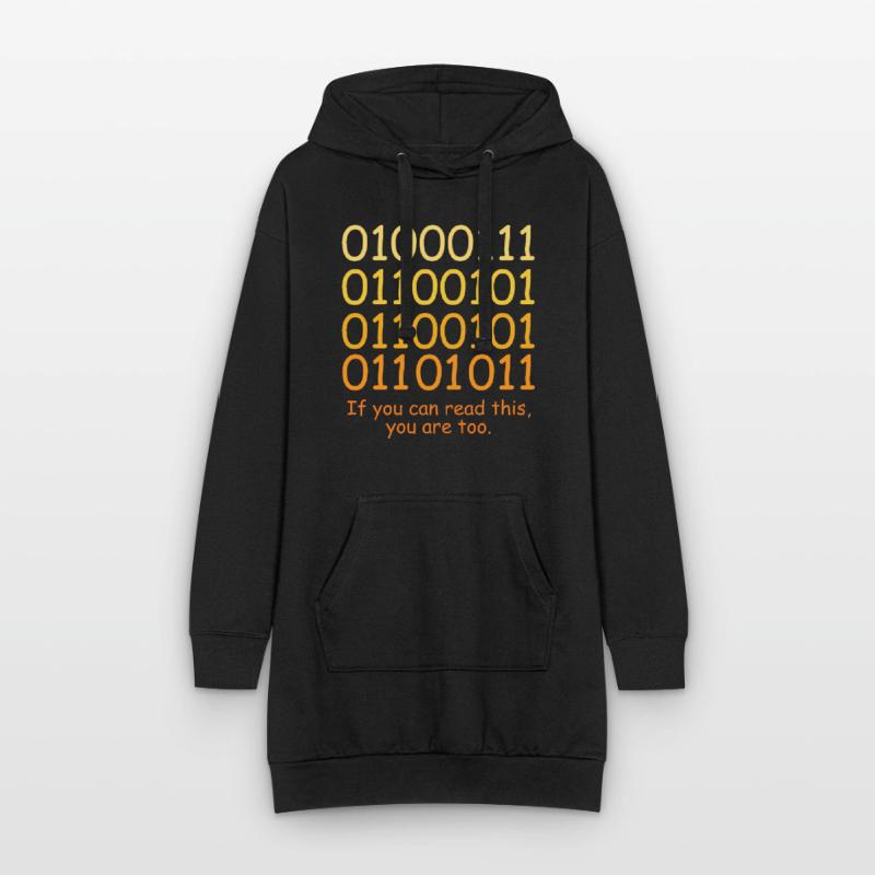 Funny Code Binary Code Design for Nerds Geeks Hoodie Dress