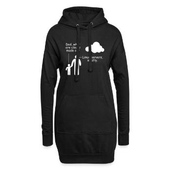 Programmierer Woraus bestehen Clouds Witz Spaß - Hoodie-Kleid - Schwarz - Vorne