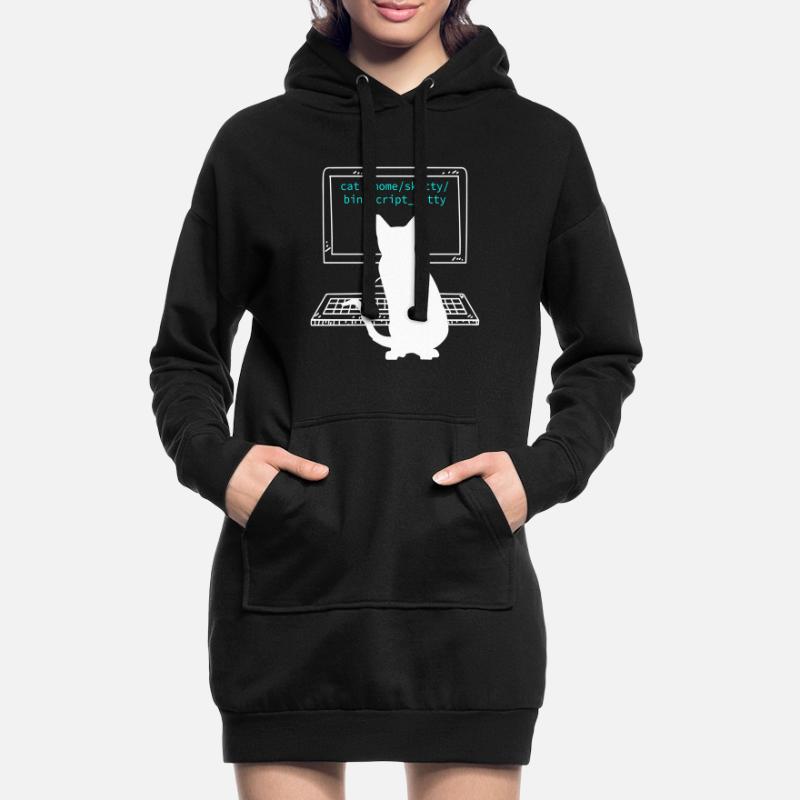 Katzenbesitzer Programmierer Coder Informatiker Hoodie-Kleid