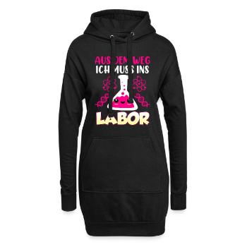 Aus dem Weg ich muss in das Labor Laborant - Hoodie-Kleid - Schwarz - Vorne