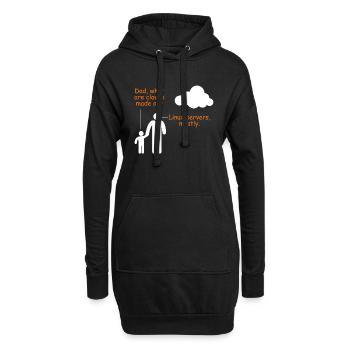 Linux Server Witz Informatiker Humor Software - Hoodie-Kleid - Schwarz - Vorne