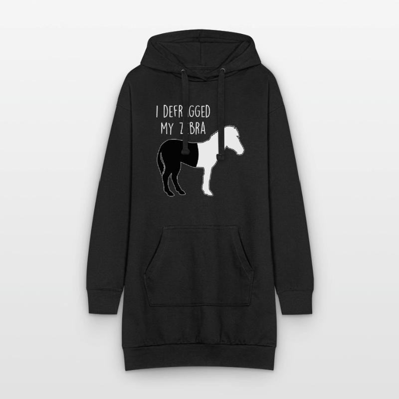 I defragged my Zebra Coder Informatiker Hacker Hoodie-Kleid