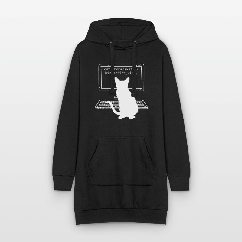 Programmierer Coder Informatiker Spaß Katzen Hoodie-Kleid