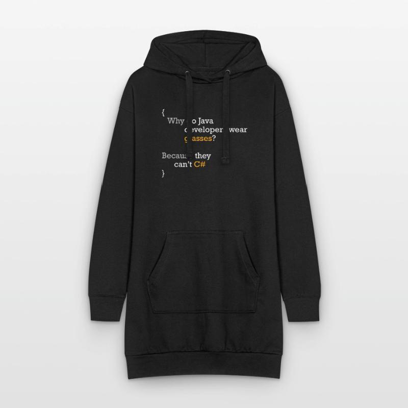 C# Code Witz Programmierer Hacker C Sharp Coder Hoodie-Kleid