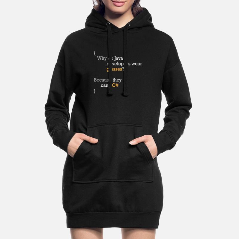 C# Code blague programmeur Hacker C Sharp Coder Sweat-shirt à capuche long Femme