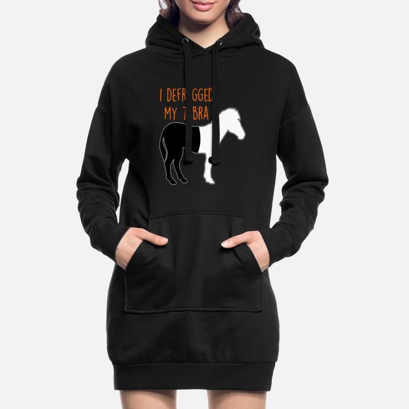Defragmentiertes Zebra Informatiker Witz Coder Hoodie-Kleid