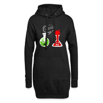 Chimie Laboranten blague Surréagence Laboratoire - Sweat-shirt à capuche long Femme - noir - Devant