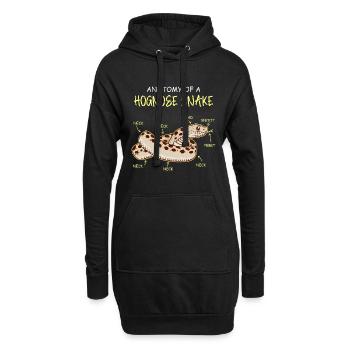 Anatomie serpent nid de nez crochet Natter - Sweat-shirt à capuche long Femme - noir - Devant