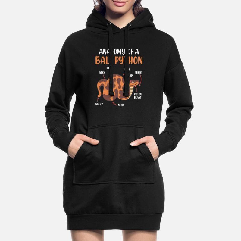 Snake Anotomy of a King Python Ball Python Hoodie Dress