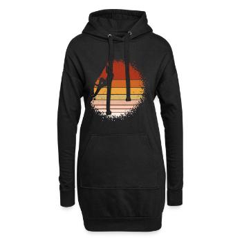 Vintage Escalade Retro Boulder - Sweat-shirt à capuche long Femme - noir - Devant