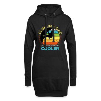 Escalade Boulder papa sort hommes - Sweat-shirt à capuche long Femme - noir - Devant