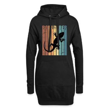 Boulderer Vintage Retro Boulder - Sweat-shirt à capuche long Femme - noir - Devant