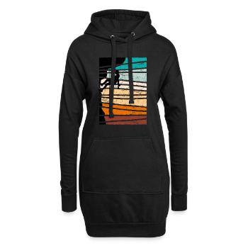 Bergsteiger Kletterer Vintage Felsklettern - Hoodie-Kleid - Schwarz - Vorne