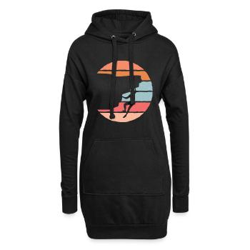 Klettersport Klettern Bergsteiger Felsklettern - Hoodie-Kleid - Schwarz - Vorne
