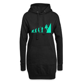 Kletter Evolution Affe Boulderer Kletterer - Hoodie-Kleid - Schwarz - Vorne