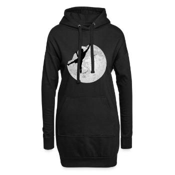 Klettersport Klettern Bouldern Vollmond Kletter - Hoodie-Kleid - Schwarz - Vorne