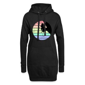 Escalade rocheuse Escalade libre Boulder Vintage - Sweat-shirt à capuche long Femme - noir - Devant