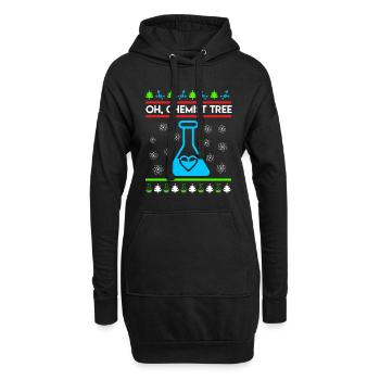 Oh Chimiste Tree Chimie Étudiant Chimiste - Sweat-shirt à capuche long Femme - noir - Devant