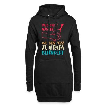 2022 zum Papa befördert werdender Vater Vatertag - Hoodie-Kleid - Schwarz - Vorne