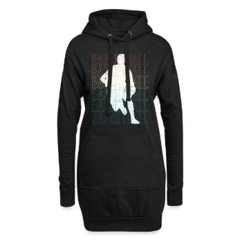 Basketball Spieler Dunking Dunk Basketball - Hoodie-Kleid - Schwarz - Vorne