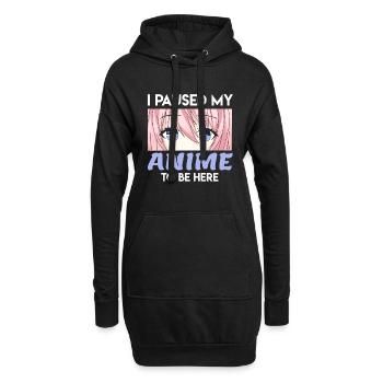 Anime Manga - Sweat-shirt à capuche long Femme - noir - Devant