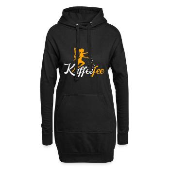 Kaffeefee Kaffee Fee Kaffee Trinker - Hoodie-Kleid - Schwarz - Vorne