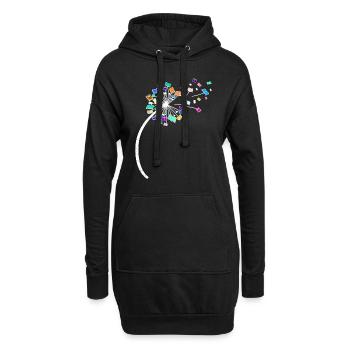 Livre de pissenlit Livres Pusteblume - Sweat-shirt à capuche long Femme - noir - Devant