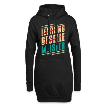 Nach Lehrling und Geselle Meister bestanden - Hoodie-Kleid - Schwarz - Vorne