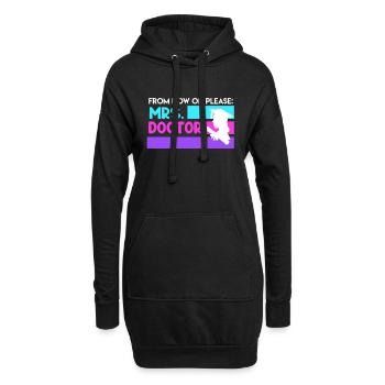 Frau Doktor 2022 Doktortitel - Hoodie-Kleid - Schwarz - Vorne