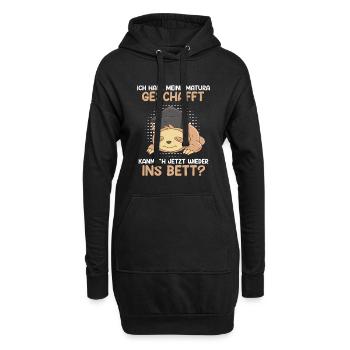 Matura 2022 jetzt wieder ins Bett Matura - Hoodie-Kleid - Schwarz - Vorne