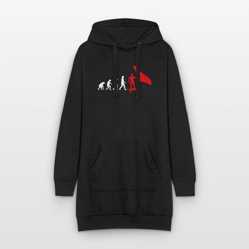 Wing Foil Evolution Wing Surf Monkey Wingfoil Sweat-shirt à capuche long Femme