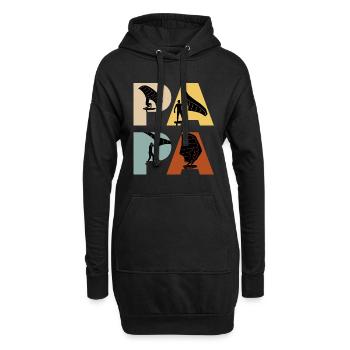 Wing Foil Papa Wing Surf Dad Wing Foil - Hoodie-Kleid - Schwarz - Vorne
