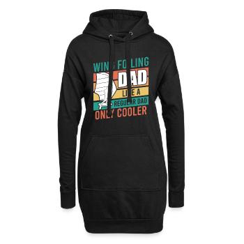 Wing Surfing Dad Wing Foil Papa Vatertag - Hoodie-Kleid - Schwarz - Vorne