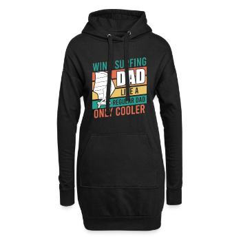Wing Surfing Dad Wing Foil Papa Vatertag - Hoodie-Kleid - Schwarz - Vorne