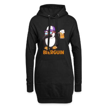 Beerguin Bier Pinguin Party Festival - Hoodie-Kleid - Schwarz - Vorne