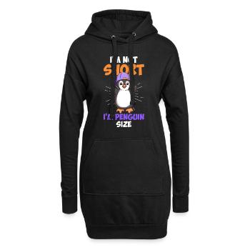 Pas court Je suis Pingouin Taille Petit Ami Pingouin - Sweat-shirt à capuche long Femme - noir - Devant