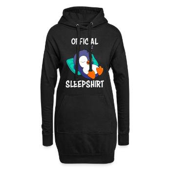 Pinguin Schlafshirt Offizielles Schlafshirt - Hoodie-Kleid - Schwarz - Vorne