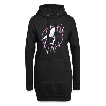 Wing Foil Wingfoil Wingsurf Wing - Hoodie-Kleid - Schwarz - Vorne