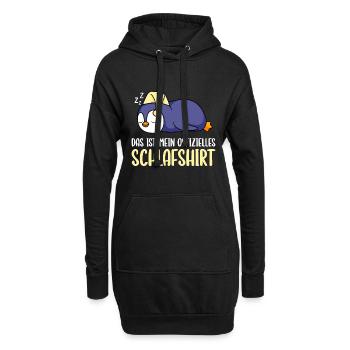 Pinguin Schlafshirt offizielles Schlafshirt - Hoodie-Kleid - Schwarz - Vorne