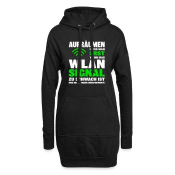 Signal Wi-Fi trop faible des adolescents qui rangent en disant - Sweat-shirt à capuche long Femme - noir - Devant