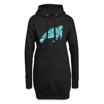 Tortues colorées Diver Holiday Ladies - Sweat-shirt à capuche long Femme - noir - Devant