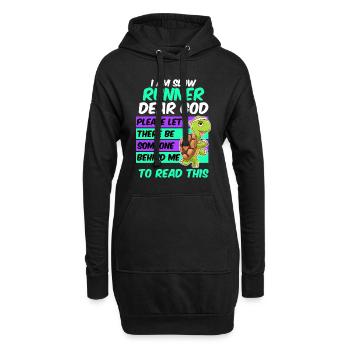 Coureur lent Marathon Semi-marathon Runner - Sweat-shirt à capuche long Femme - noir - Devant