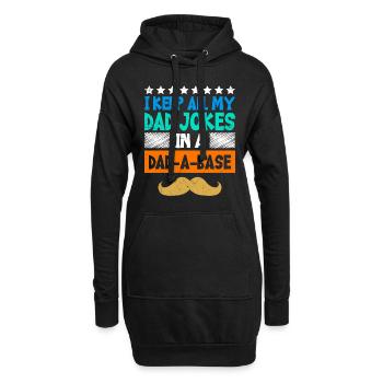 Je garde toutes mes blagues de papa dans un Papa Witze de papa de base - Sweat-shirt à capuche long Femme - noir - Devant