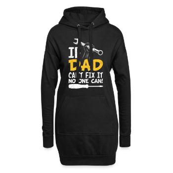Si papa ne peut pas le réparer, personne ne peut le réparer - Sweat-shirt à capuche long Femme - noir - Devant