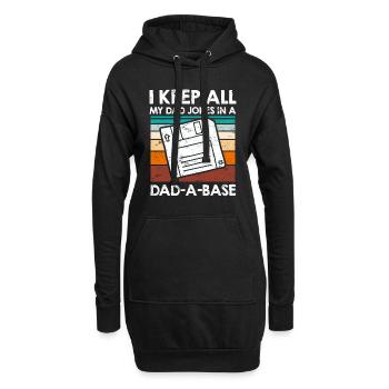 Gardez mes blagues dans un Papa Witze de papa - Sweat-shirt à capuche long Femme - noir - Devant