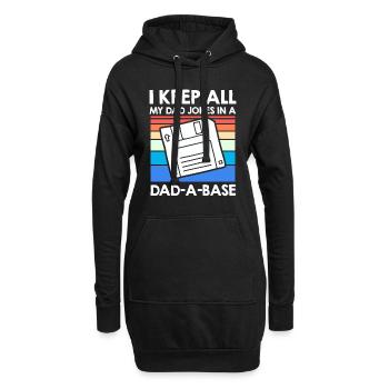 Gardez mes blagues dans un Papa Witze de papa - Sweat-shirt à capuche long Femme - noir - Devant