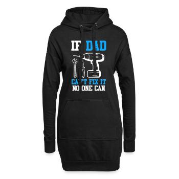 Si papa ne peut pas le réparer, personne ne peut le réparer - Sweat-shirt à capuche long Femme - noir - Devant